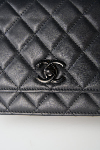 CHANEL Trendy wallet on chain so black