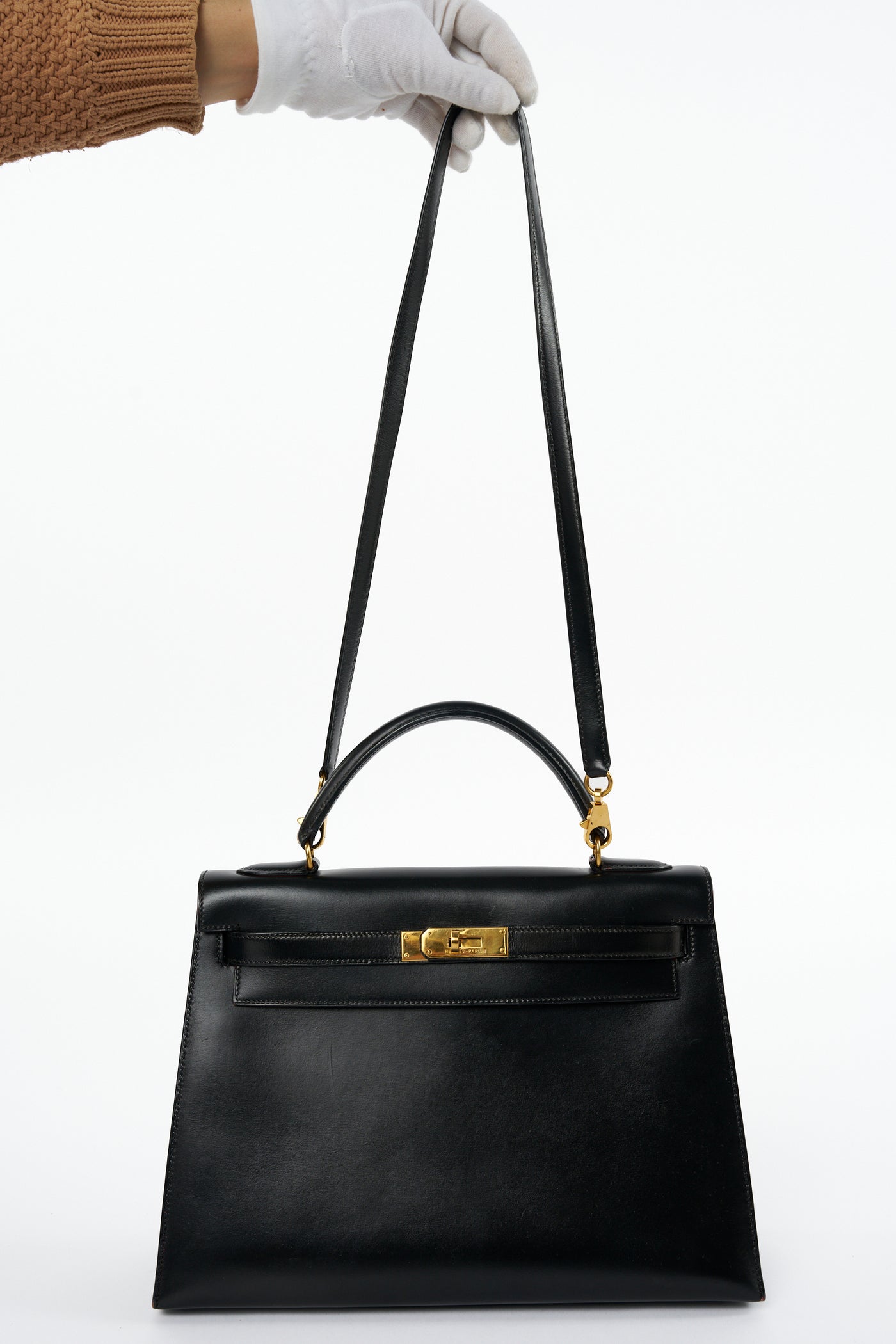 HERMES Kelly 32cm vintage 1992 with gold hardware