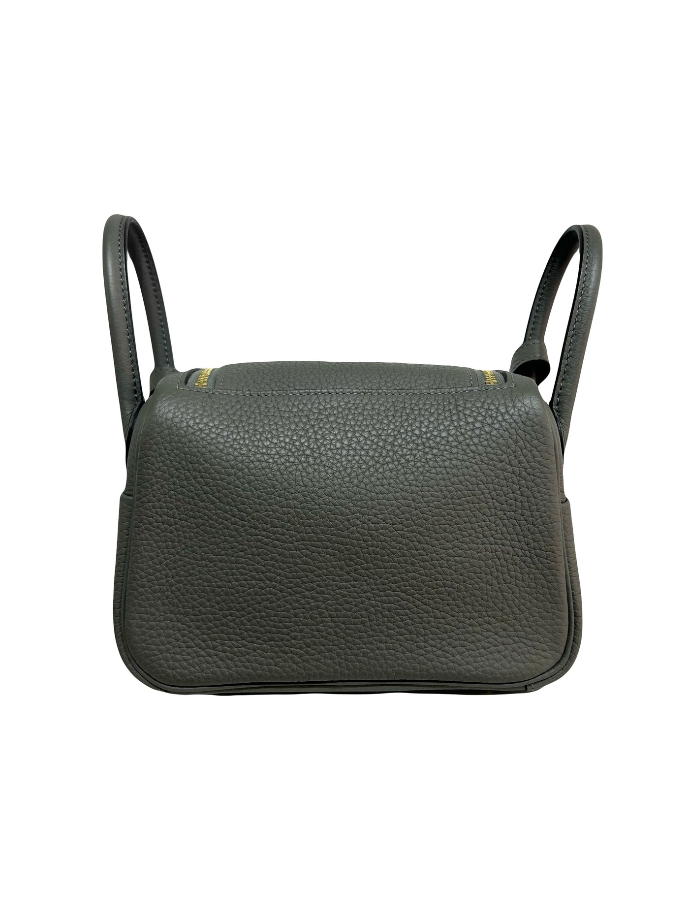 HERMES Lindy Mini || Gris Meyer Clemence leather with Gold Hardware