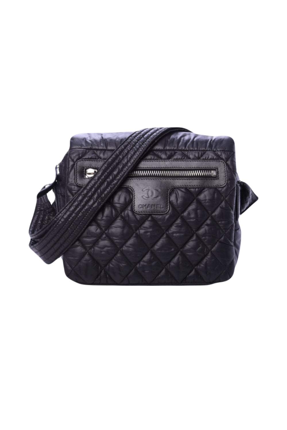 CHANEL coco cocoon messenger black nylon bag