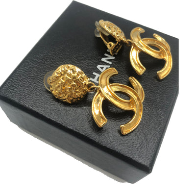 CHANEL CC Drop Earrings (95A)