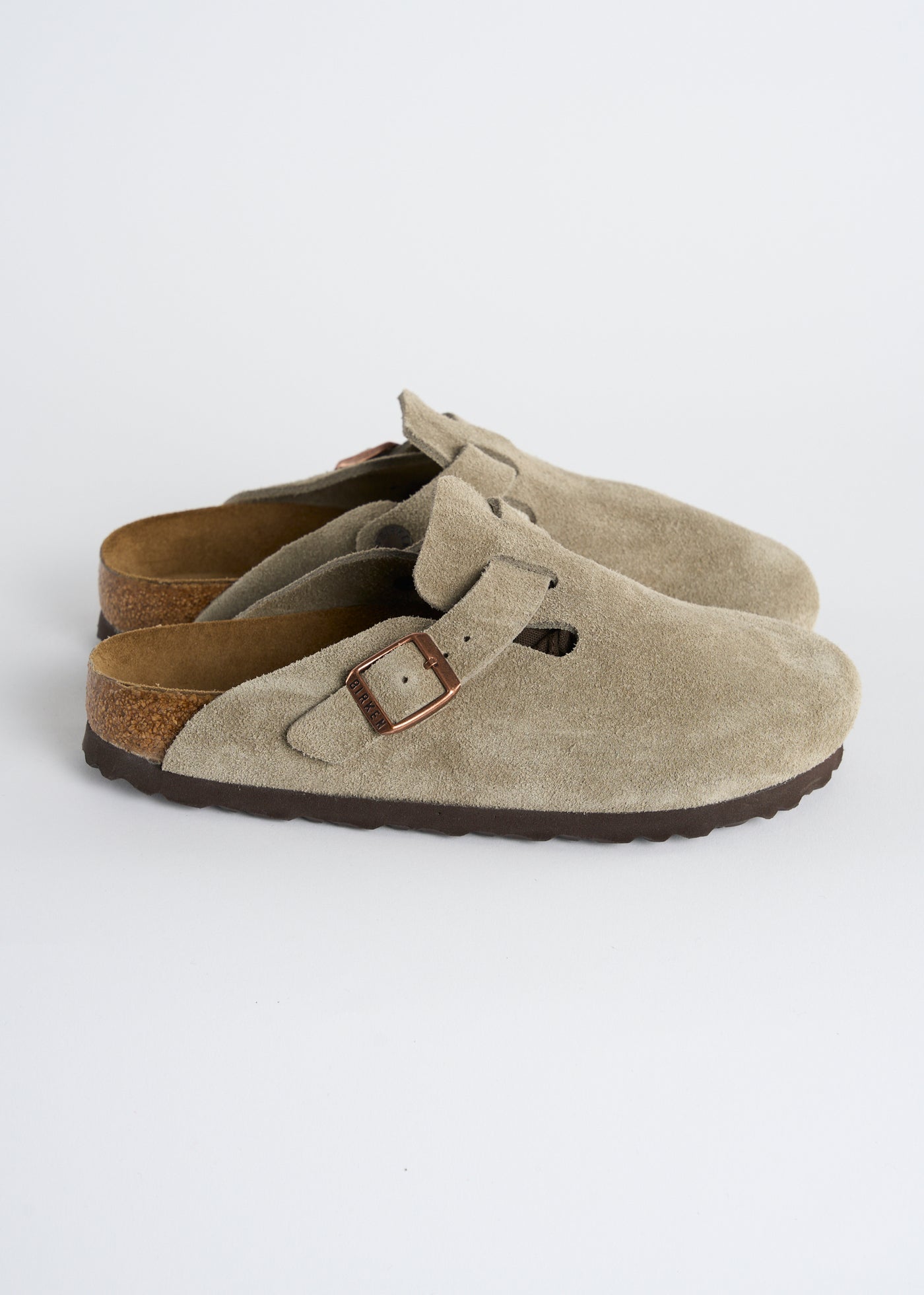 BIRKENSTOCK suede clogs never worn