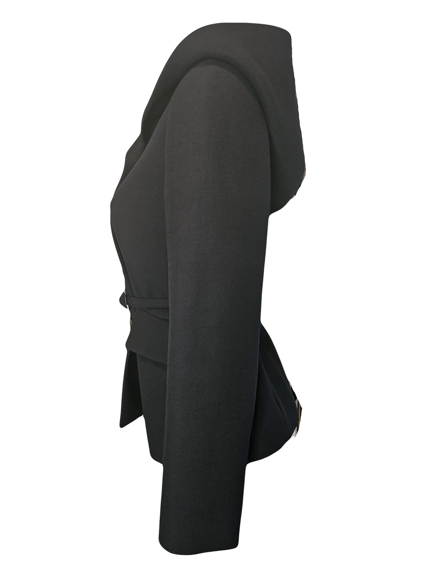 CHRISTIAN DIOR Black Hooded Belted Blazer size RRP: £3200