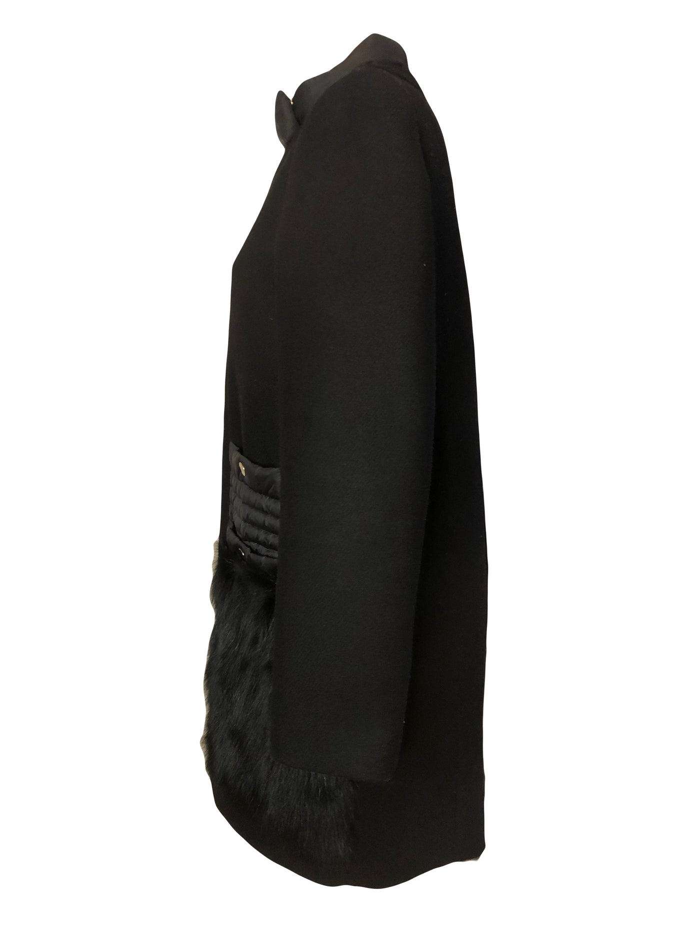 MONCLER Premiere black coat wool and down size 1 RRP: approx. £2000