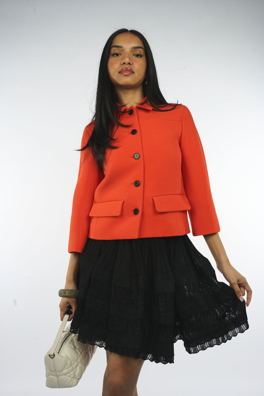 CHRISTIAN DIOR spring 2022 runway orange jacket size 38fr