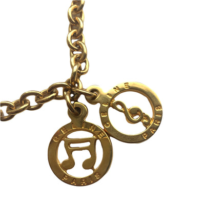 CELINE musical note gold necklace vintage