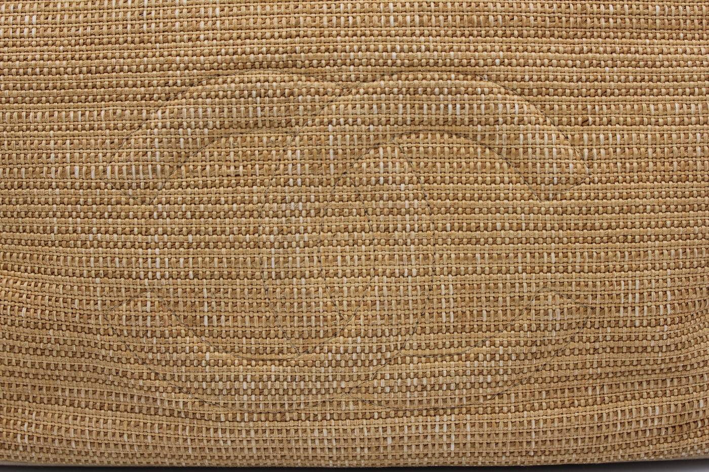 CHANEL vintage raffia tote bag