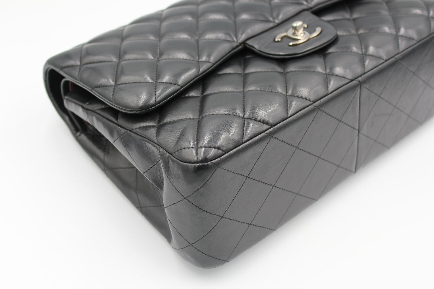 CHANEL Jumbo double flap lambskin with silver hardware full set RRP: £9540