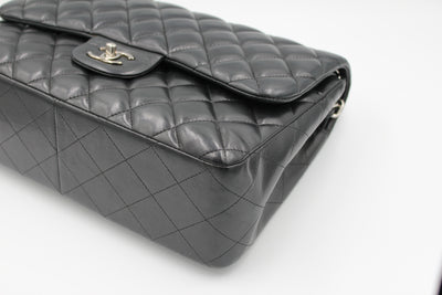 CHANEL Jumbo double flap lambskin with silver hardware full set RRP: £9540