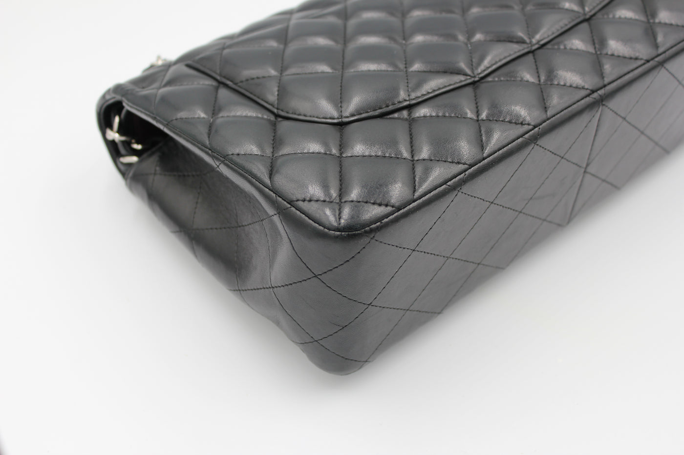 CHANEL Jumbo double flap lambskin with silver hardware full set RRP: £9540