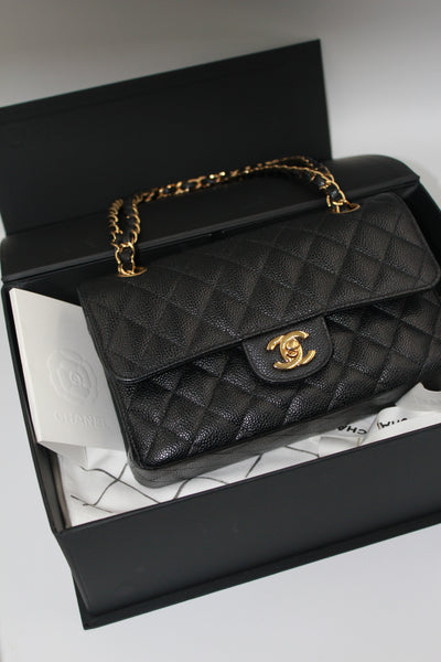 CHANEL small caviar gold hardware handbag full set RRP: £8510