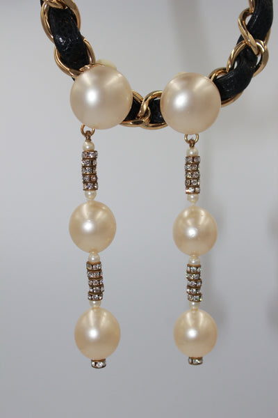 CHANEL collectible 1991 (29) Victoire de Castellane pearls drop earrings