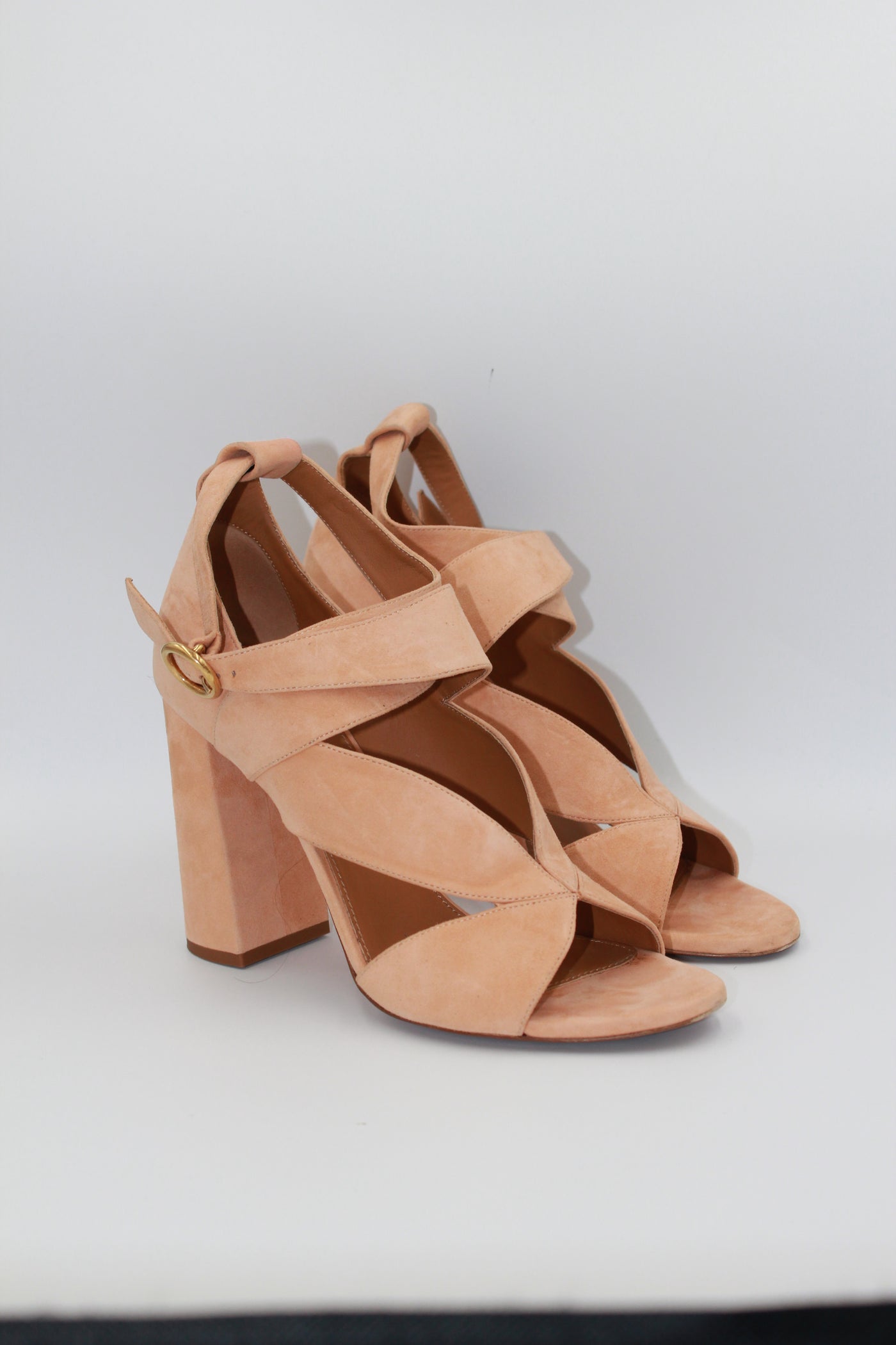 CHLOE suede heels size 40.5 with box