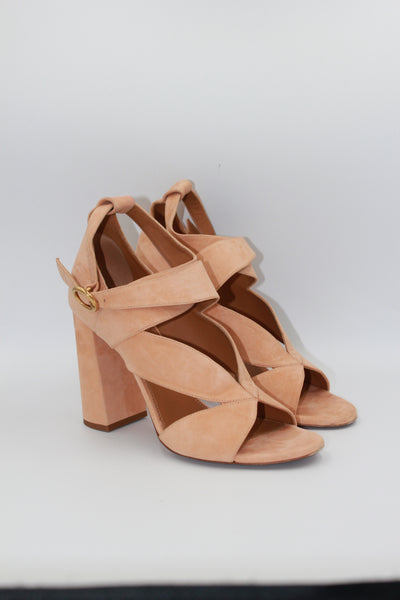 CHLOE suede heels size 40.5 with box