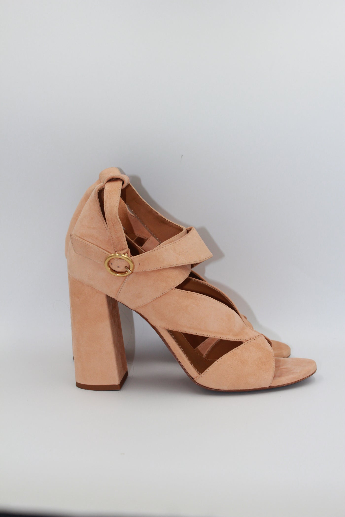 CHLOE suede heels size 40.5 with box