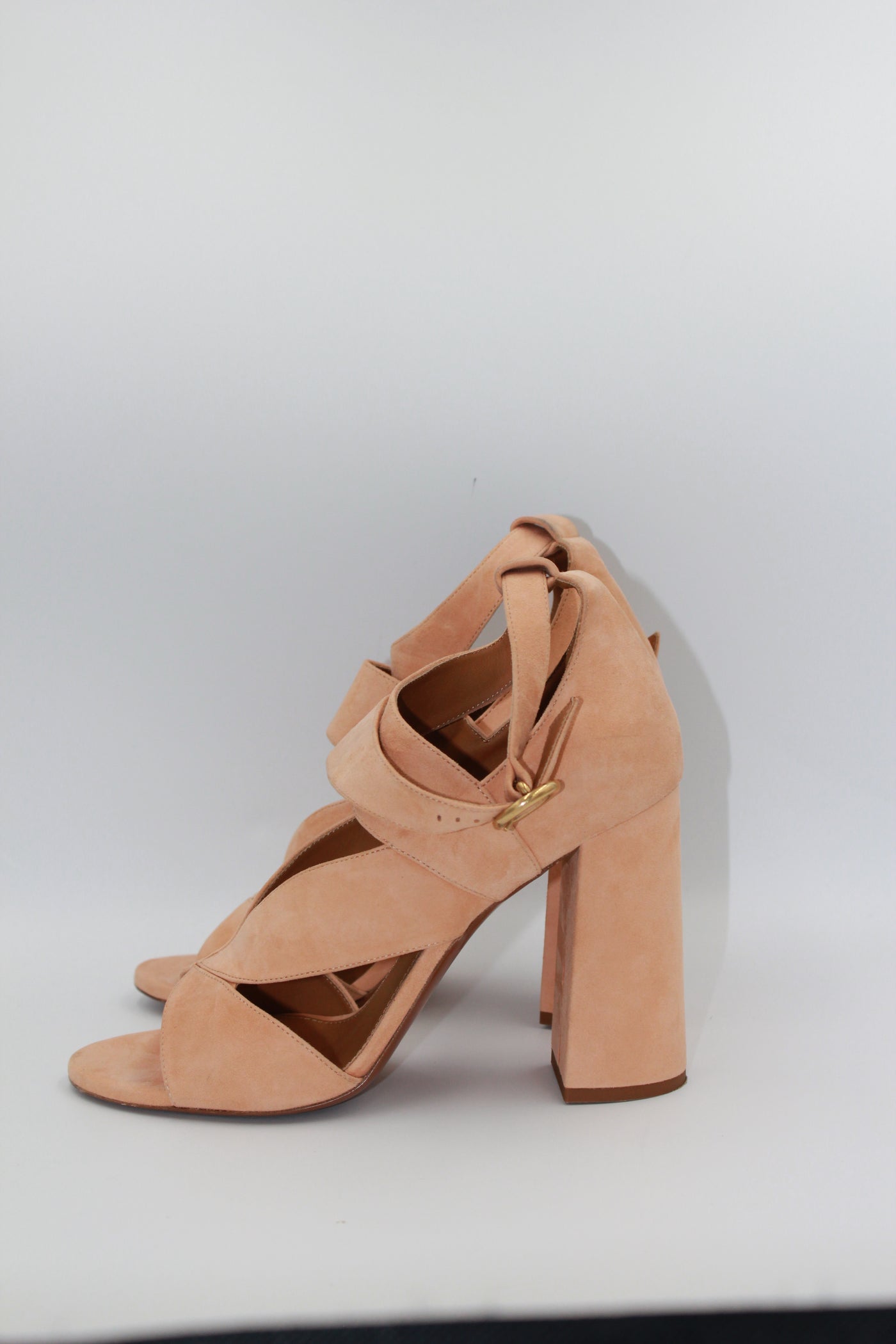 CHLOE suede heels size 40.5 with box