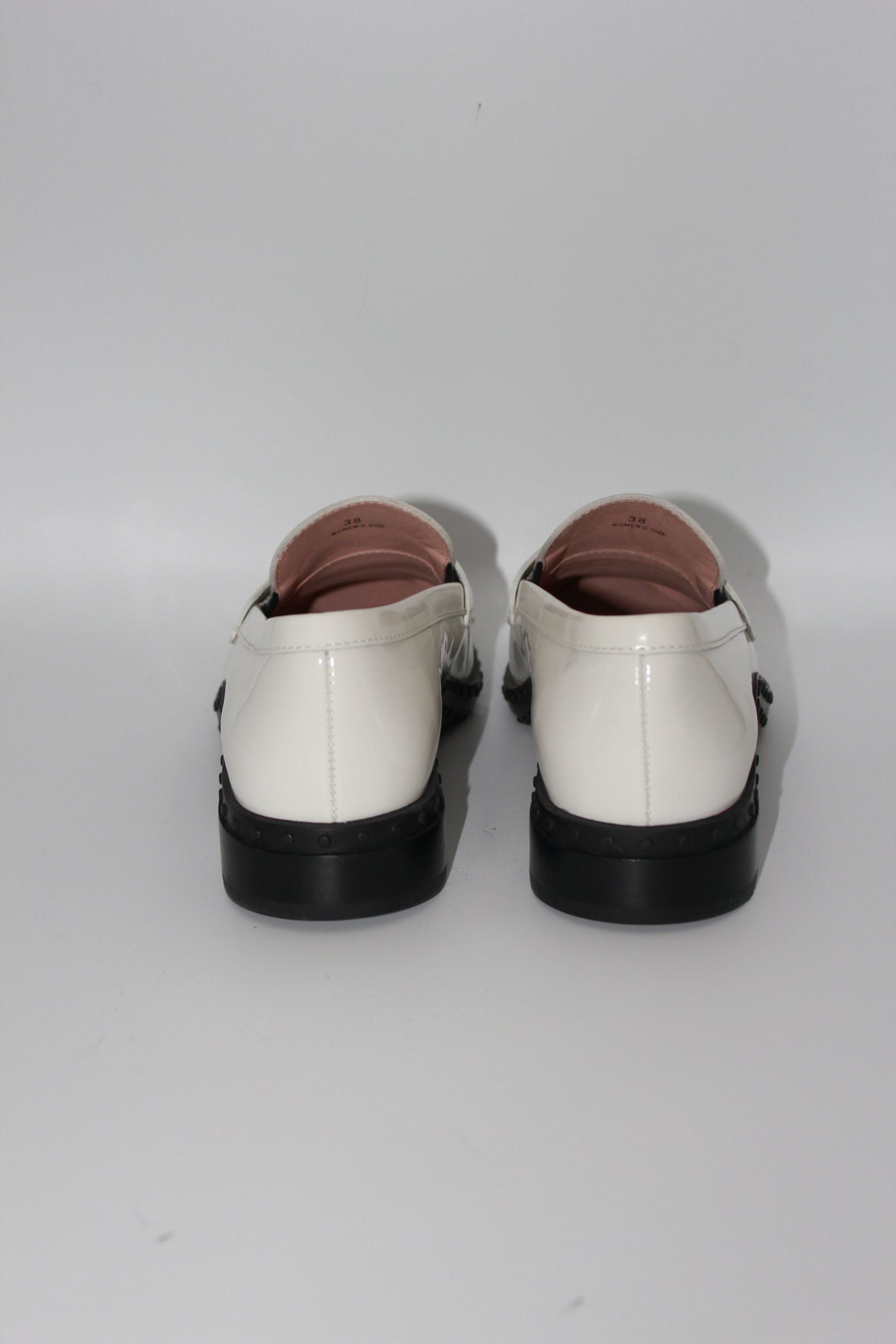 TOD'S white leather loafers size 38