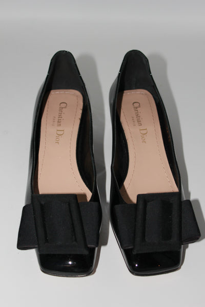 Christian DIOR black patent flats size 36