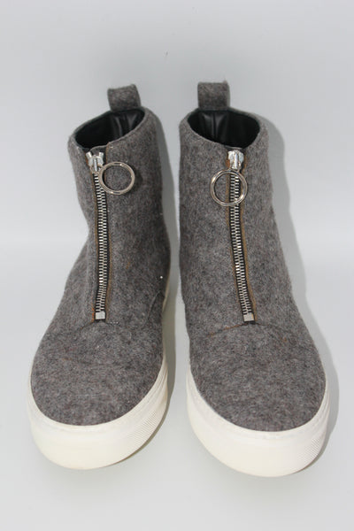 CELINE grey wool zip up trainers By Phoebe Philo size 40