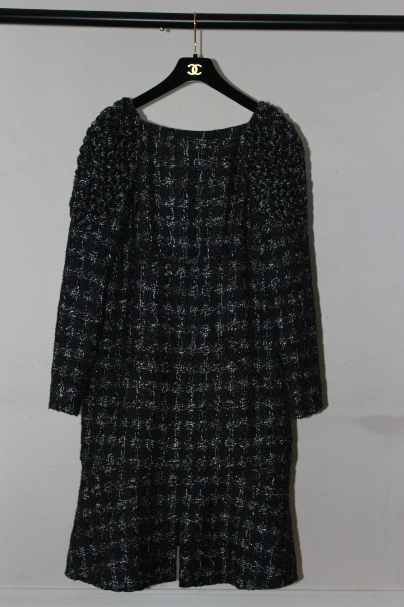 CHANEL Black and white Tweed dress size 40