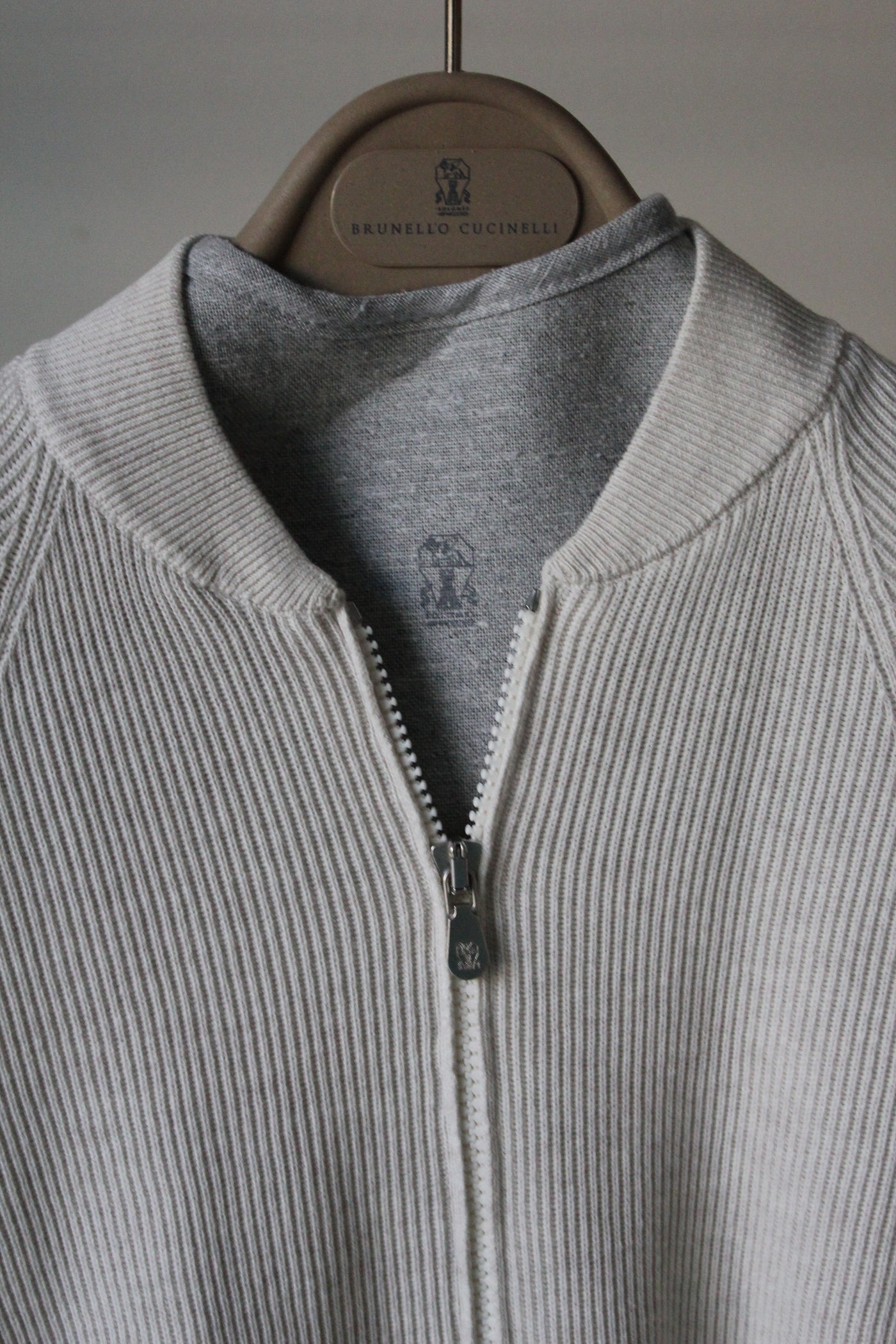 BRUNELLO CUCCINELLI cotton zipper cardigan size M