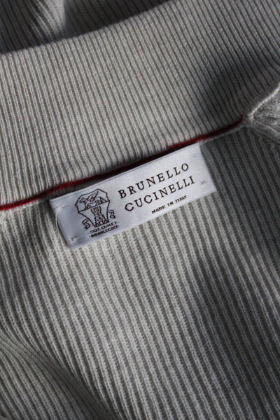 BRUNELLO CUCCINELLI cotton zipper cardigan size M