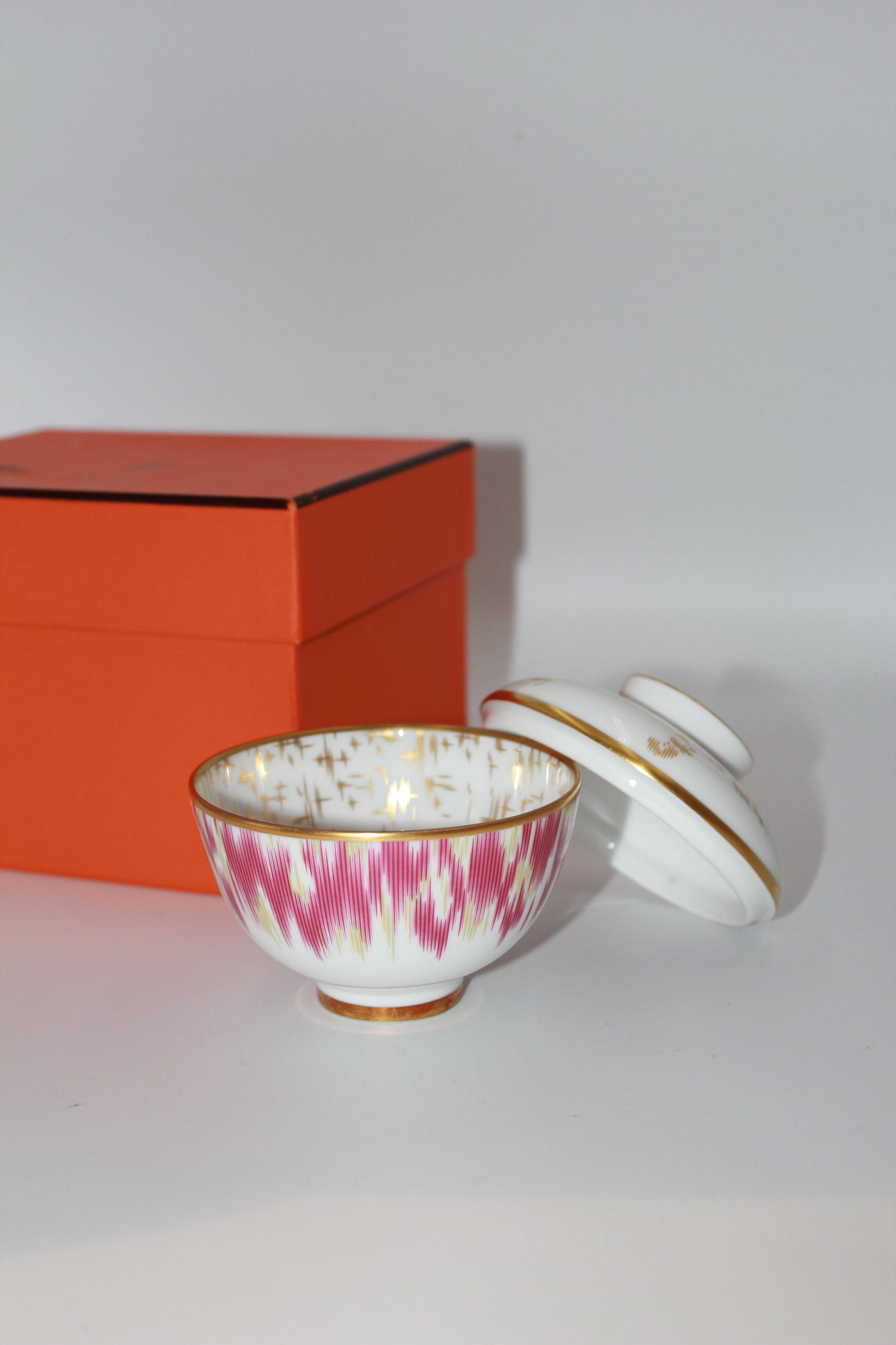 HERMES small Ikat sugar bowl with box