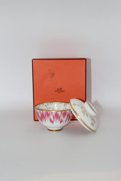 HERMES small Ikat sugar bowl with box