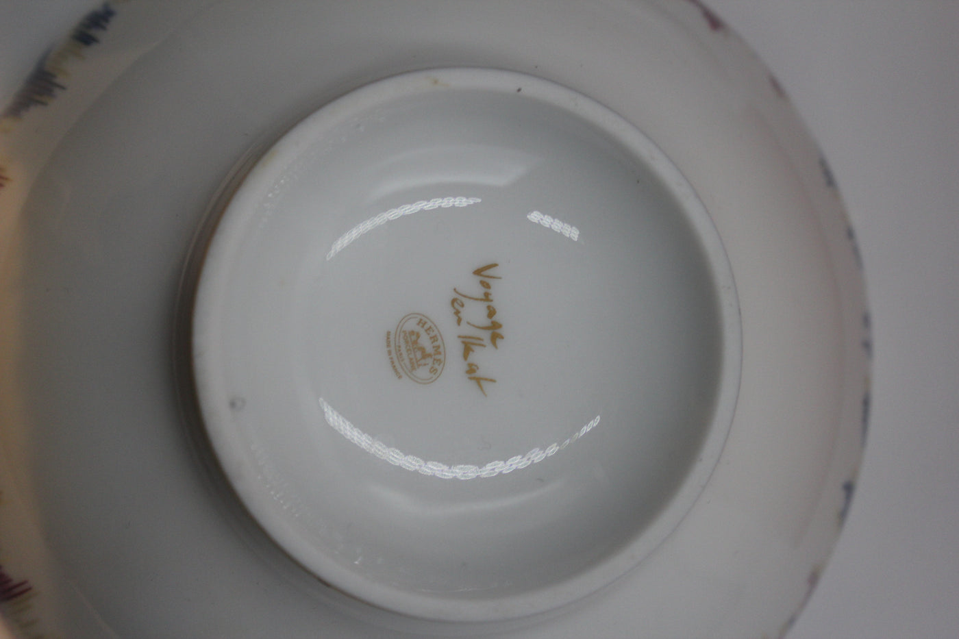 HERMES large bowl "en voyage pour Ikat" with box