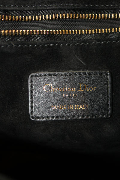 Christian DIOR black leather small book tote with strap new collection 2024