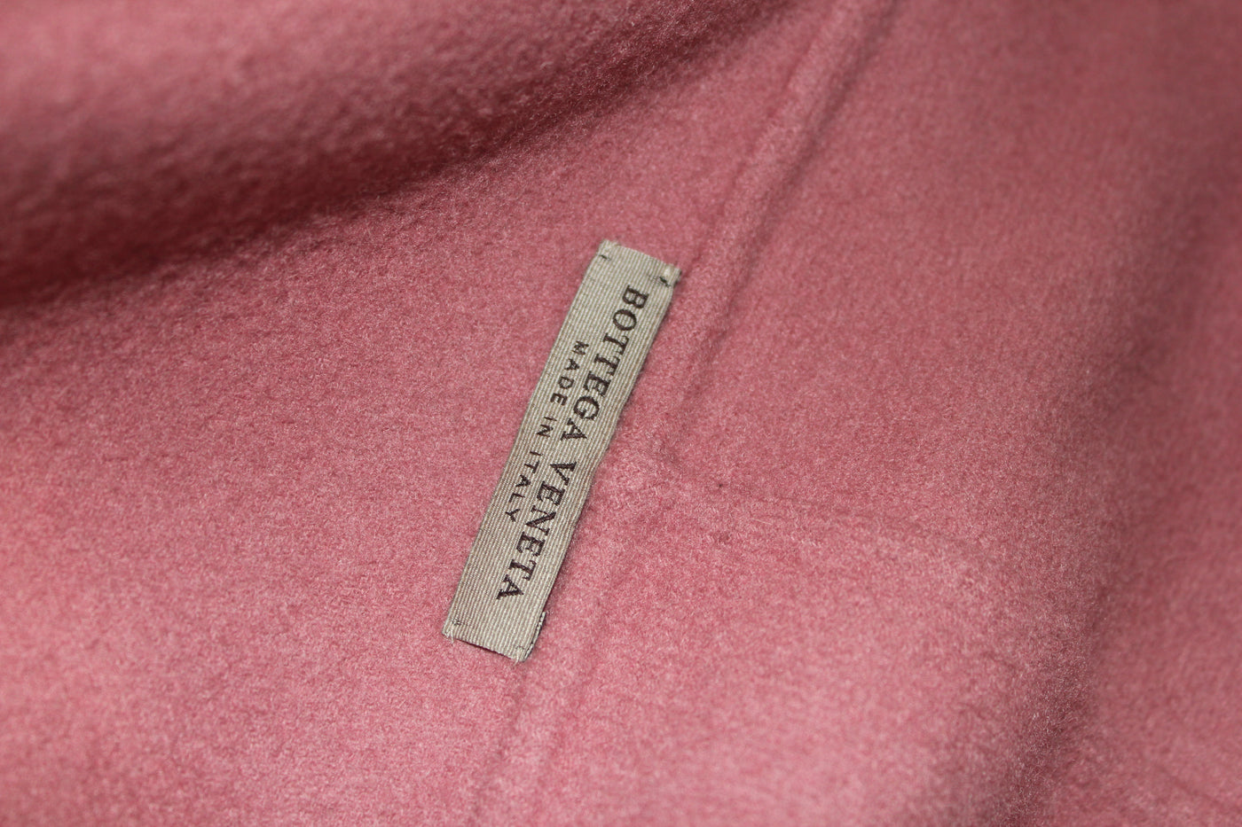 BOTTEGA VENETA pink cashmere wrap coat