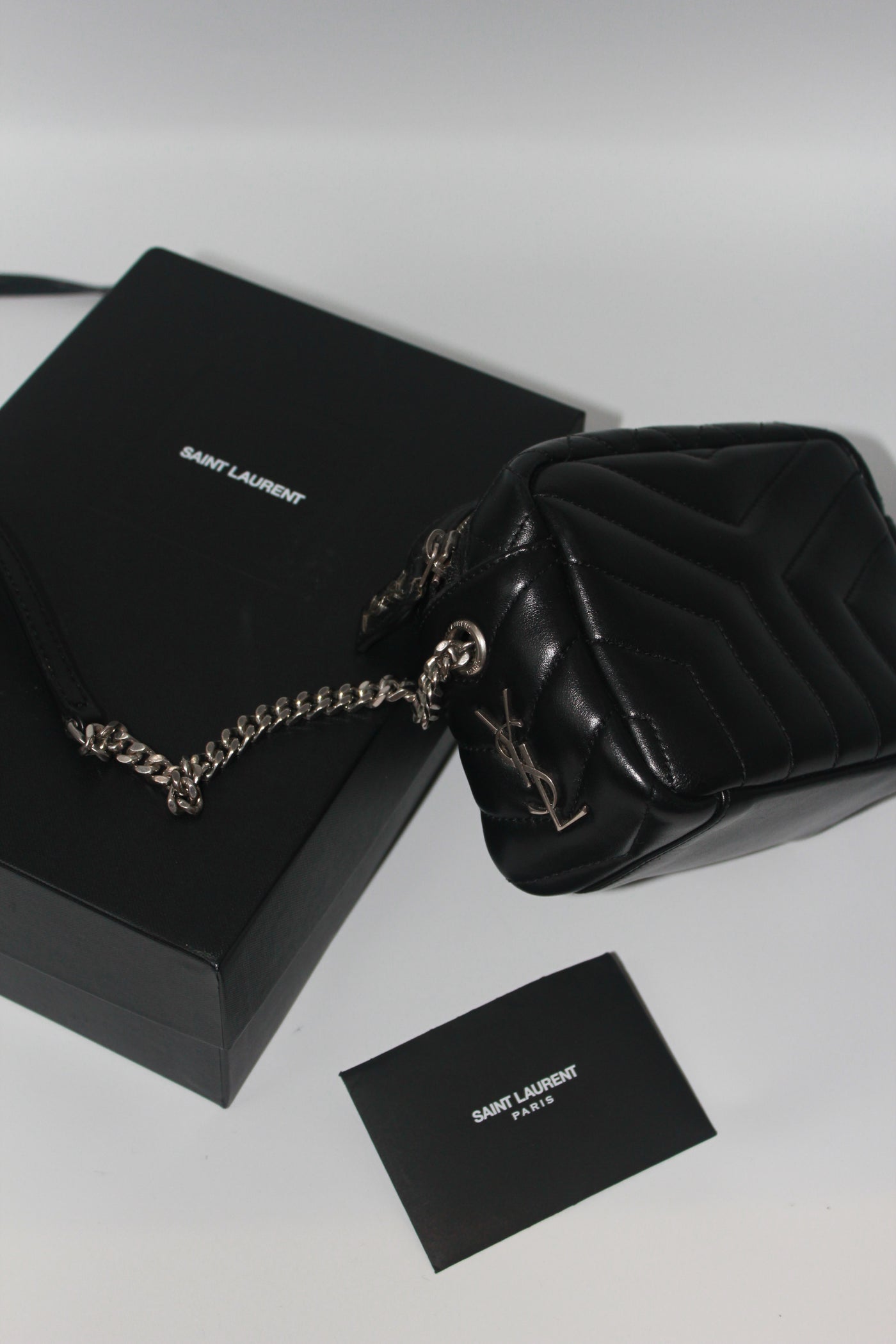 SAINT LAURENT Y Loulou Toy bowling bag with box