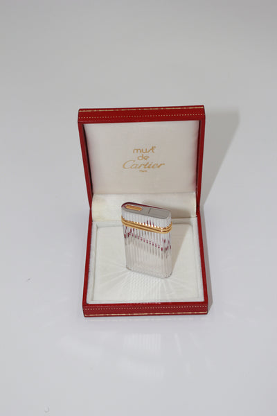 CARTIER vintage siver pill box with box