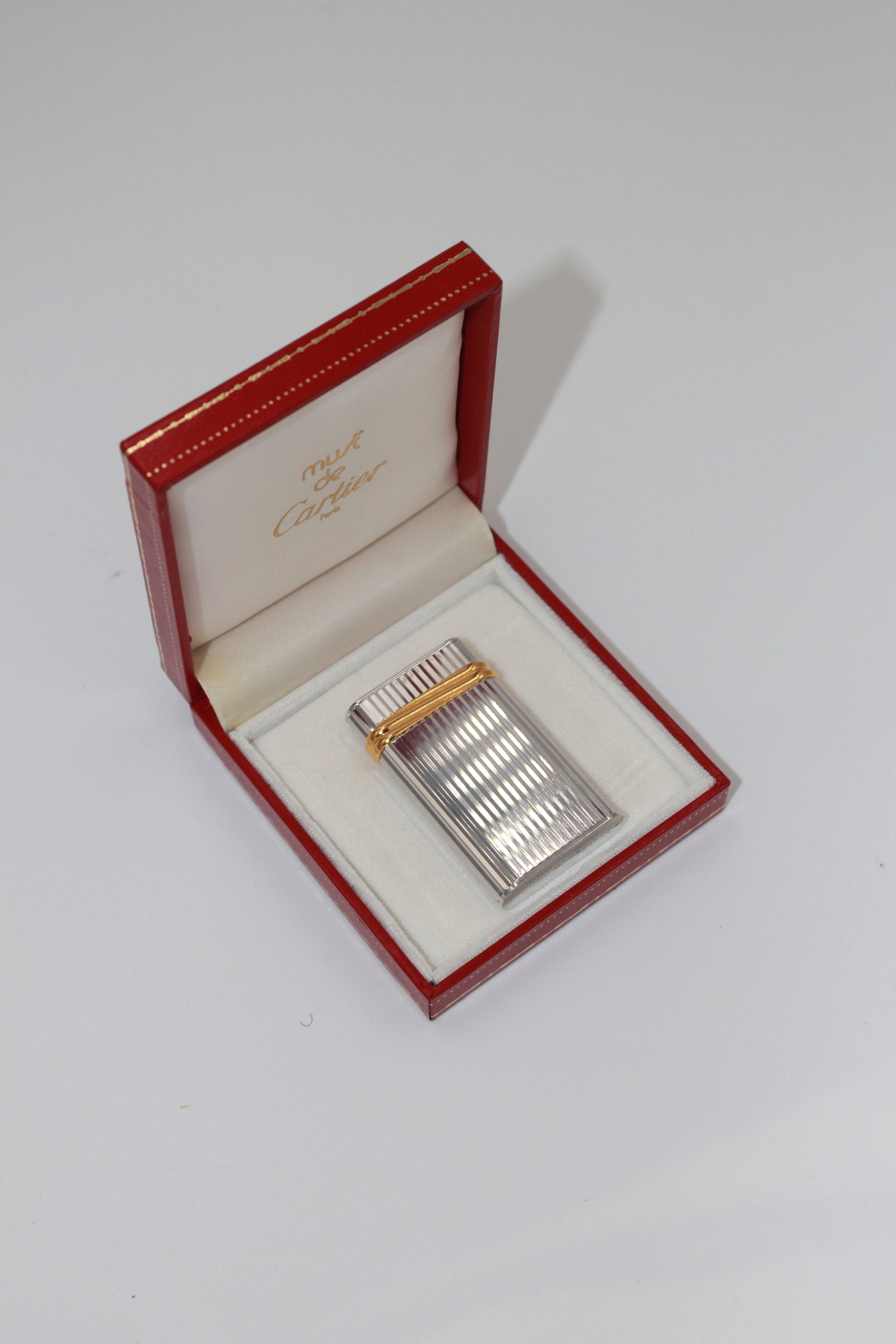 CARTIER vintage siver pill box with box