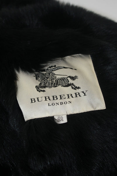 BURBERRY shearling double breasted coat size large