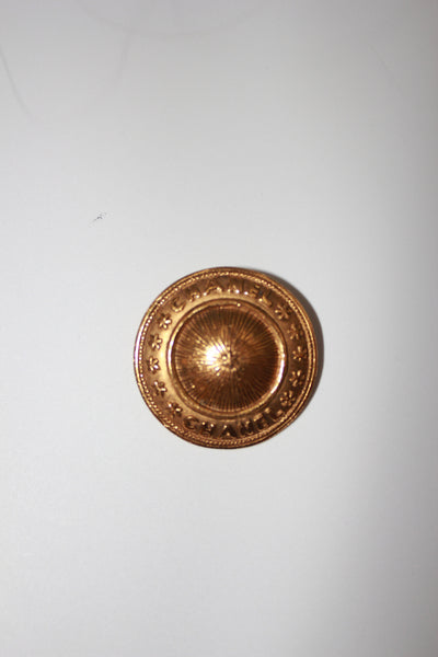 CHANEL 1980's 24 ct gold brooch