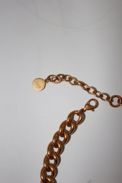 CHRISTIAN DIOR gold CD necklace