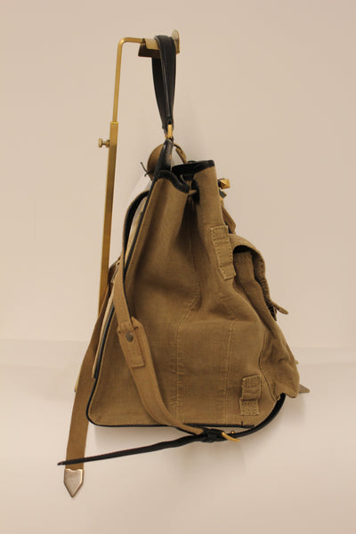 VALENTINO VLTN Military Khaki Canvas Maxi Top Handle