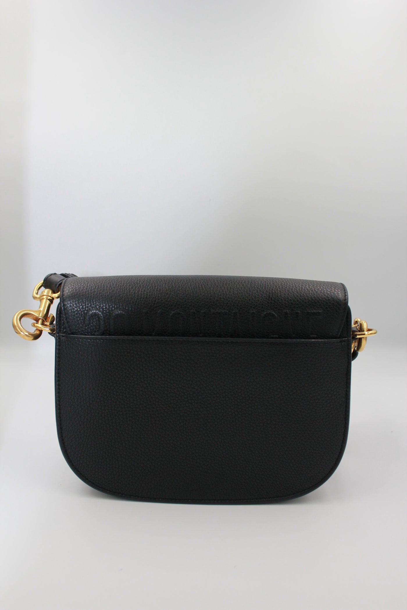 CHRISTIAN DIOR Medium Bobby Leather Handbag with Canvas Strap