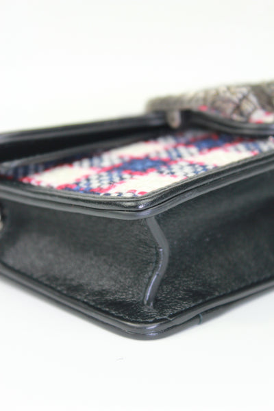 GUCCI Dyonisus extra mini tweed red, white, navy handbag