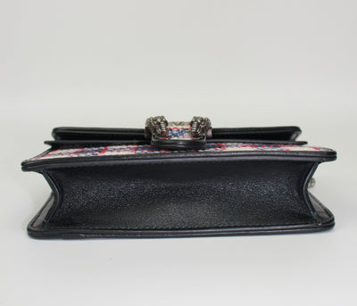 GUCCI Dyonisus extra mini tweed red, white, navy handbag