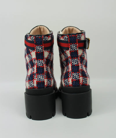 GUCCI tweed ankle boots size 38.5 never worn