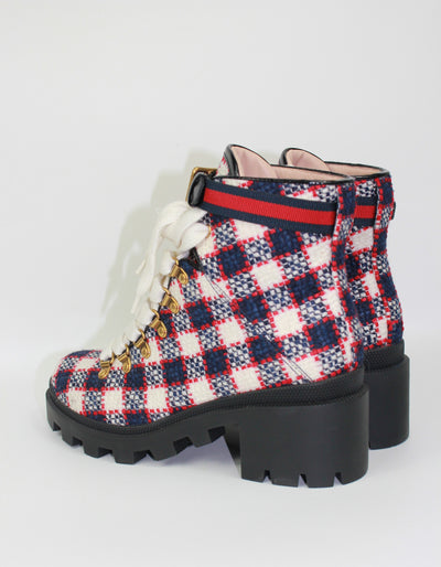GUCCI tweed ankle boots size 38.5 never worn