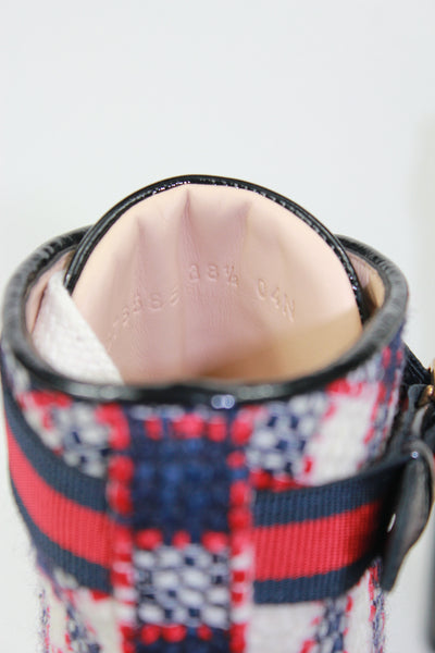 GUCCI tweed ankle boots size 38.5 never worn