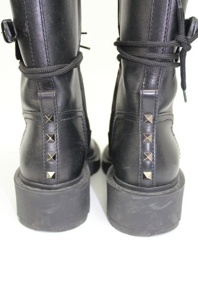 VALENTINO rockstud combat boots size 39