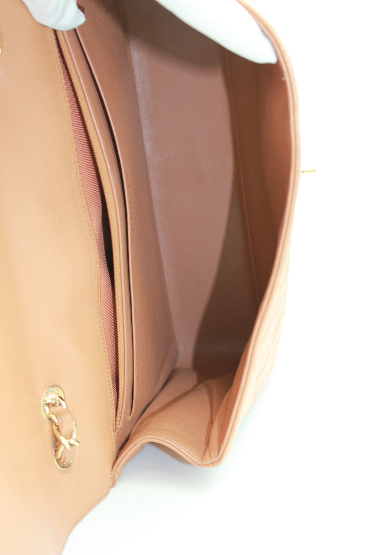 CHANEL Rare Vintage Jumbo Single Flap Caramel Caviar Leather With 24ct Gold Plated Hardware Handbag