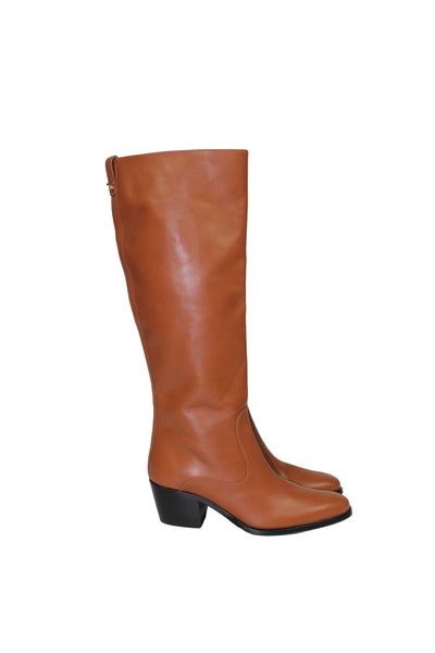 TOD'S Cognac Leather boots size 39 - Never Worn