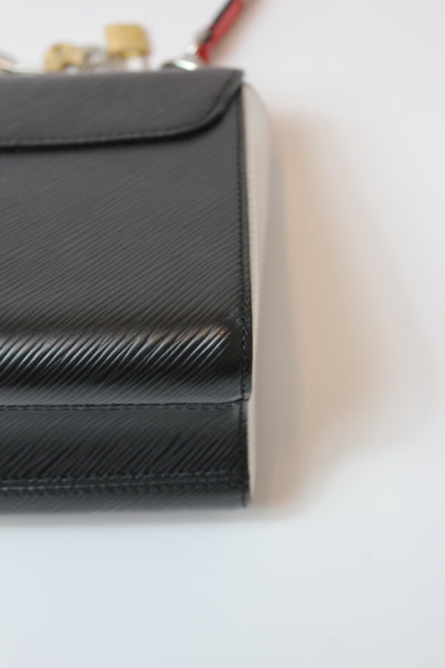 LOUIS VUITTON Twist MM Love Lock Charm Limited Edition Epi leather Black White Red - Full set ( Box, dust bag, receipt)