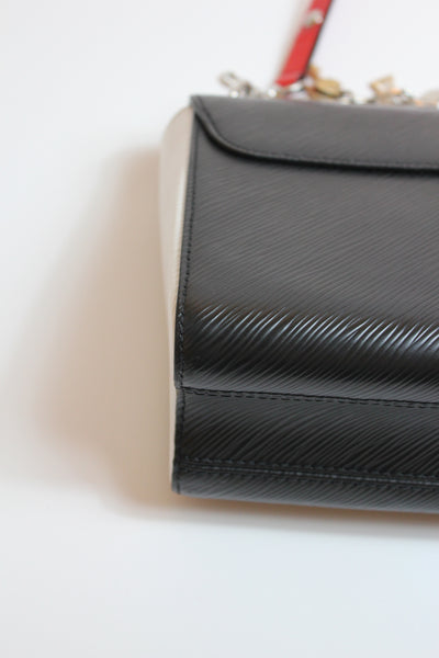 LOUIS VUITTON Twist MM Love Lock Charm Limited Edition Epi leather Black White Red - Full set ( Box, dust bag, receipt)