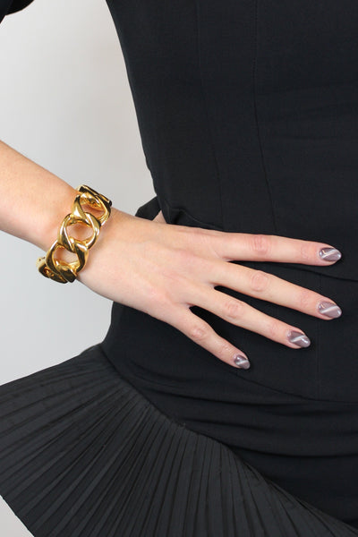 CHANEL Vintage 1990's 24ct Gold Chain Bracelet